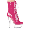 Diana - 6 Inch Platform Patent Lace-Up Boots